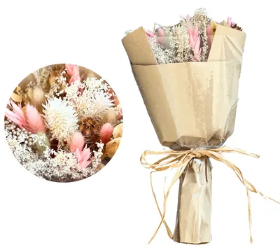 Produktbild von LAYBA Trockenblumenstrauß Vintage Blush, getrocknete Blumen und Gräser als Boho Deko Strauß für Vase, Tischdeko, Hochzeit und Geschenk