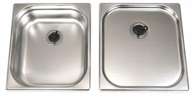 Produktbild von 1 1/2" Edelstahl Doppelspüle 100 mm tiefe mit Tropfmulde Abtropffläche Waschbecken Marktstand