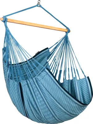 Produktbild von La Siesta Hängesessel HABANA Comfort zebra blau Lounger aus Baumwolle