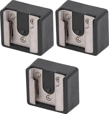 Produktbild von 3pcs Blitzschuhmontagadapter mit 1/4 -Zoll -Schraubengewindekamera Stativmetall