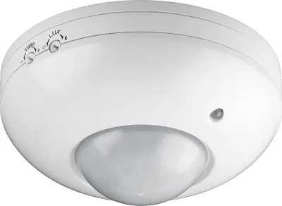 Produktbild von Infrarot-Bewegungsmelder zur Aufputz-Deckenmontage, 360°-Erfassung, 6 m Reichweite, für innen (IP20), LED-geeignet