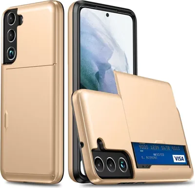 Produktbild von König Design Hülle kompatibel mit Samsung Galaxy S22 5G Kunststoff Soft Handyhülle - Handy Case Gold