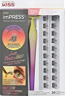 Produktbild von KISS Impress Falsies Press-On-Wimpern-Kit #02 Voluminöses
