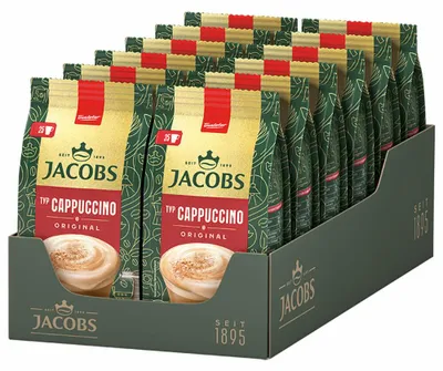 Produktbild von Jacobs Typ Cappuccino Original, Instantkaffee, löslicher Kaffee, Nachfüllbeutel, 12 x 290 g
