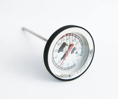 Produktbild von FLEISCHTHERMOMETER 12cm Edelstahl Bratenthermometer Fleisch Thermometer Grill 46 (Schwarz)