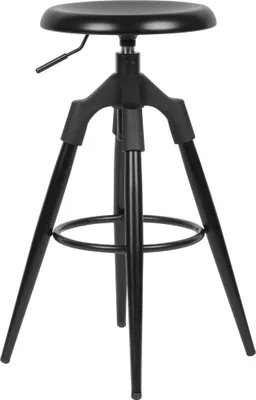 Produktbild von WOHNLING Barhocker Schwarz Metall 72-80 cm Design Barstuhl 100 kg Maximalbelastbarkeit Tresenhocker Industrial Tresenstuhl ohne Lehne