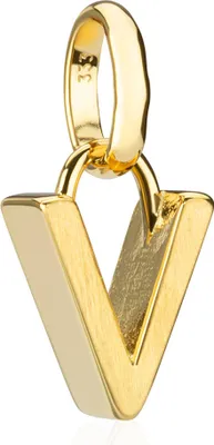 Produktbild von Kettenanhänger Buchstabe V klein 333 Gelb Gold 8,7mm Matt Alphabet für Halskette