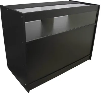 Produktbild von Verkaufstheke Schwarz B1200 120x60x90cm mit Stauraum