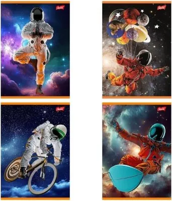 Immagine prodotto di Quaderno A5, 32 fogli a quadretti, Spaceman, 15 pezzi