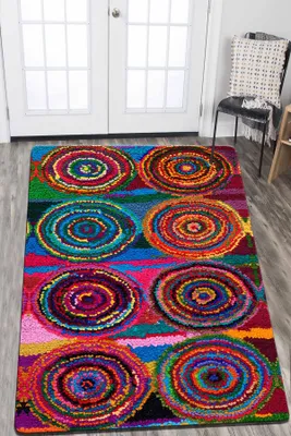 Produktbild von Conceptum Hypnose, Boule- Boule Colore  Şönil Baumwolle CHL, Bunt, Kurzflorteppiche, 80 x 120 cm, 70% Baumwolle / 30% Polyester