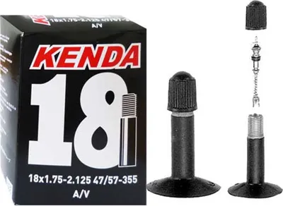 Produktbild von 18 Zoll Zoll KENDA Schlauch Tube 47/57-355 18x1.75-2.125 AV Autoventil E-Bike Ready