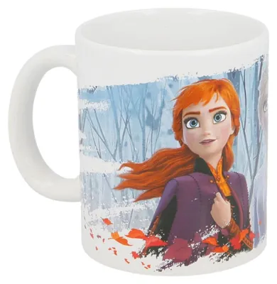 Produktbild von Disney Frozen II Tasse 325ml – Elsa & Anna Keramikbecher im Geschenkset