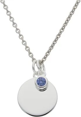 Produktbild von JuwelmaLux Gravurplatte Anhänger 925/000 Sterling Silber mit Geburtsstein September JL16-02-0658