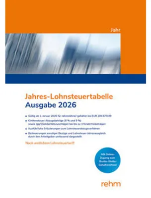 Produktbild von Jahres-Lohnsteuertabelle 2026