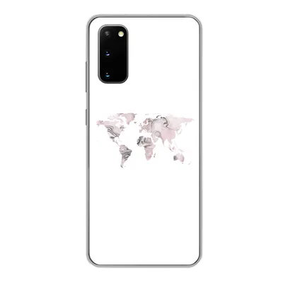 Produktbild von MuchoWow® Handyhülle Schutzhülle Hülle für Samsung Galaxy S20 Weltkarte - Marmor - Grau Silikon Softcase Handy Hülle - Bild