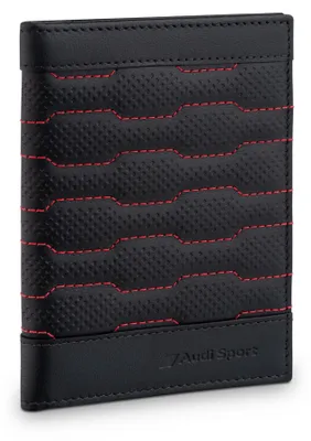 Produktbild von Original Audi Sport Fahrzeugscheinhülle Leder, schwarz/rot