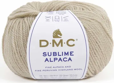 Productafbeelding van DMC Sublime Alpaca – hoogwaardig handbreigaren, bestaande uit 50% fijne alpaca en 50% schapenwol (kleur 113)