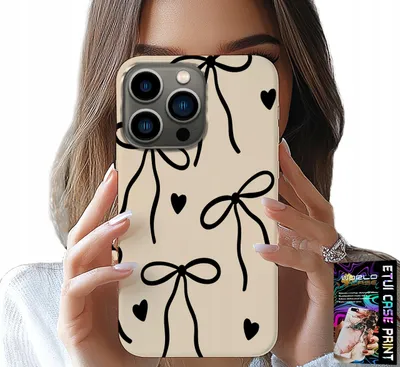Image de Étui Pour Iphone 16 Pro Max - Beige Bows Ribbon Fashion Designs