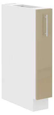 Produktbild von Küche Lara Cappuccino Hochglanz Unterschrank 15 cm Schrankauszug Küchenschrank