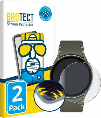 Produktbild von 2x BROTECT Fullscreen Schutzfolie für Samsung Galaxy Watch 6 / 7 / 8 (40 mm) Displayschutz Folie Fullcover Matt Entspiegelungsfolie