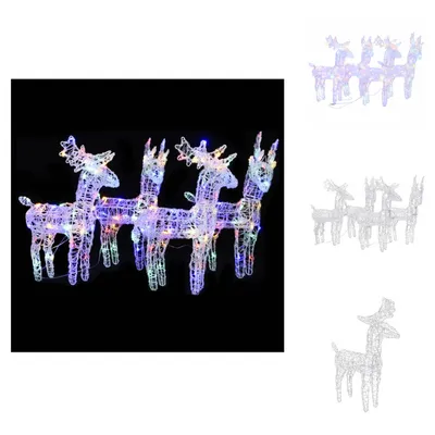 Immagine prodotto di vidaXL LED Renna 4 pz. Acrilico multicolore a 160 LED - Luci di Natale