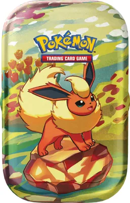 Produktbild von Pokémon-Sammelkartenspiel: Mini-Tin-Box Karmesin & Purpur - Prismatische Entwicklungen - Flamara