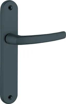 Image de Ensemble de poignées pour porte intérieure Sultane sans trou, carré 7mm, entr'axes 195mm, anthracite - THIRARD