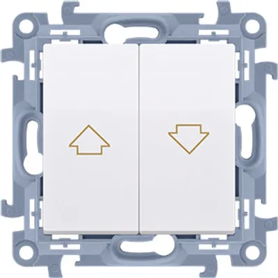 Produktbild von Kontakt-Simon CZP1.01/11, Drucktasten-Schalter, Kunststoff, Weiß, IP20, IP44, 250 V, 10 A
