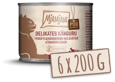 Produktbild von MjAMjAM - Premium Nassfutter für Katzen - purer Fleischgenuss - delikates Kängur
