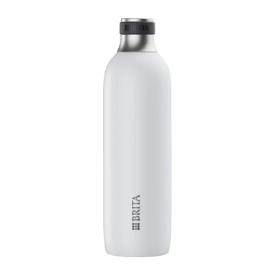 Produktbild von Brita 1046735, Karbonisiererflasche, Edelstahl, Weiß, Edelstahl, 0,9 ml, BRITA sodaTRIO, sodaTRIO pro, 1 Stück(e)