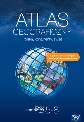 Zdjęcie produktu dla Atlas geograficzny Polska kontynenty swiat Szkola podstawowa Klasa 5-8