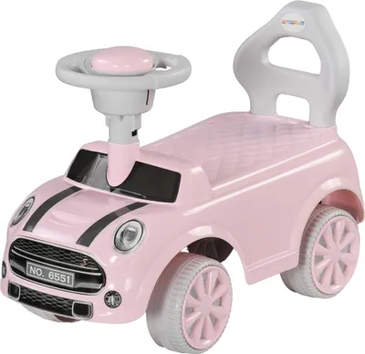 Produktbild von Rutschauto für Kinder, Kippschutz, Hupe, rutschfester Sitz, für 1,5-3 Jahre, bis 25 kg, Rosa