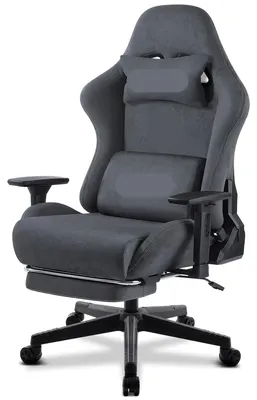 Image de Gamestoel - Chaise de bureau ergonomique - Chaise confortable - Chaise de bureau avec repose-pieds