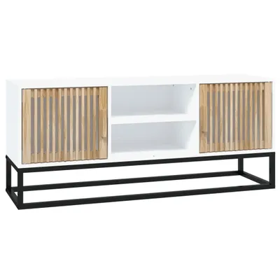 Obrázok produktu pre vidaXL TV skrinka biela 105x30x45 cm Materiál drevo a železo