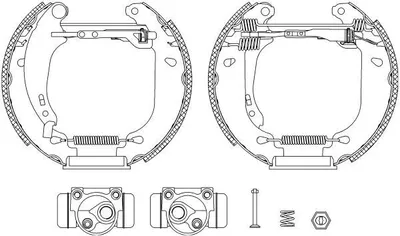 Produktbild von TEXTAR Bremsensatz Trommelbremse Hinten passend für PEUGEOT 206 Schrägheck (2A/C) 84053801