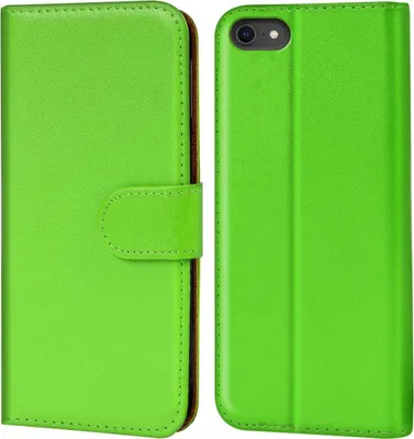Produktbild von Conie Klapp Tasche für iPhone 7 / 8 / SE 2 Kartenfach Rundumschutz Hülle in Grün