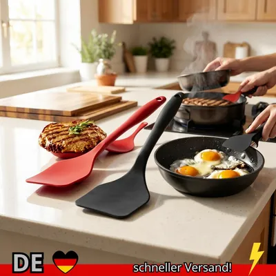 Produktbild von Silikon Spachtel Schaufel Pfannenwender für Fisch Omelett