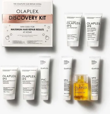 Zdjęcie produktu dla Olaplex Discovery Kit: nr 3 30ml + nr 4 30ml + nr 4C 20ml + nr 5 30ml + nr 6 20ml + nr 7 30ml + nr 8 30ml + nr 9 20ml