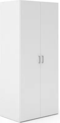 Produktbild von Kleiderschrank 2 Türen\ Paulette, Schlafzimmermöbel, Schrank, Garderobe, 77x49 h175 cm, Weiß