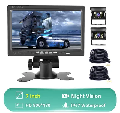 Produktbild von Auto-Monitor, Rückansichtsfunktion, Hochauflösender Bildschirm, Monitor mit 2 Kameras