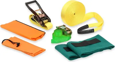Produktbild von Betzold Slackline mit Hilfsseil, Slackline-Set für Motorik/Geschicklichkeit, Sinnesförderung