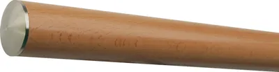 Produktbild von TIBU Buche Handlauf Holz Ø 42 mm Geländer 0,3m - 5m, Länge 400 cm und Enden gewölbte Edelstahlkappe ohne Halter
