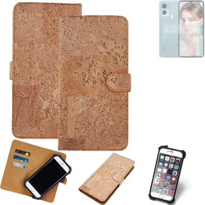 Produktbild von K-S-Trade Hülle kompatibel mit Oukitel C33  Kork Handyhülle Cover  Schutzhülle TPU Case Bumper in Hellbraun, (1x)