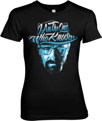 Produktbild von I Am The One Who Knocks Girly Tee - Large - Black