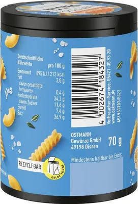 Produktbild von Ostmann Lets Do Pasta Gewürzzubereitung mediterraner Genuss 70g