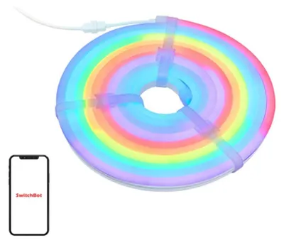 Produktbild von SwitchBot RGBIC Neon Wire Rope Light, intelligenter RGB Neon-Lichtschlauch, Matter, 5m