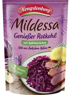 Obrázek produktu pro Mildessa Genießer červené zelí s kousky jablek v sáčku 400g