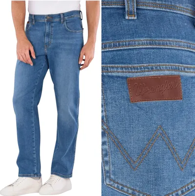 Obrázok produktu pre WRANGLER, pánske džínsy, regular strih, model TEXAS, veľkosť W36 L32, modrá farba, materiál: denim, typ: voľné džínsy