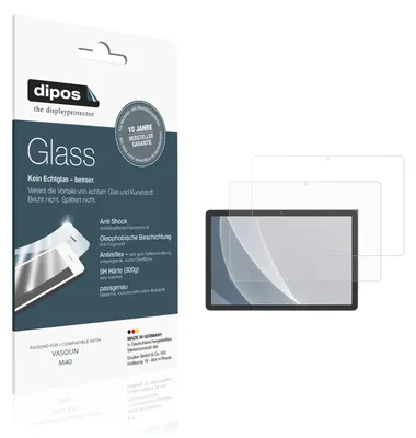 Produktbild von 2x Schutzfolie für VASOUN M40 matt - Anti-Shock 9H Folie dipos Glass Kunststoffglas