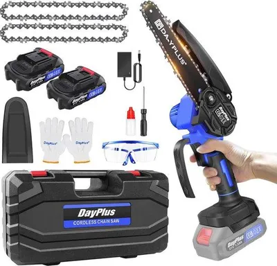 Obrázek produktu pro Elektrická mini pila 15 cm pro zahradu a zpracování dřeva